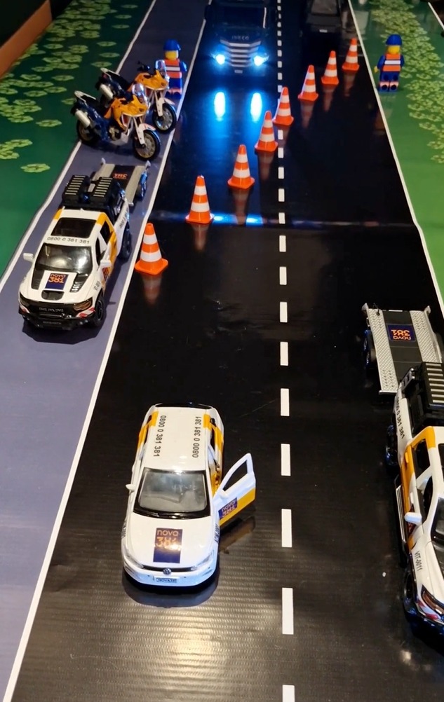 Maquete da Nova 381 reforça treinamentos e amplia cultura de segurança na rodovia